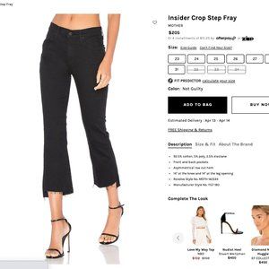 MOTHER Insider Crop Step Fray